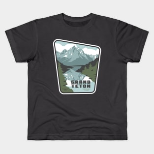 Grand Teton National Park Design Kids T-Shirt